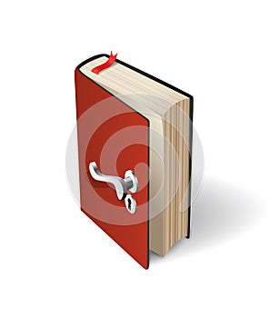 Knowledge concept - book as door to wisdom