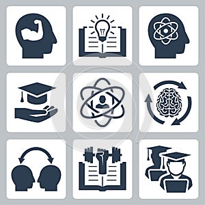 Knowledge and education related icons