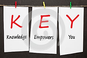 Knowledge Empowers You KEY