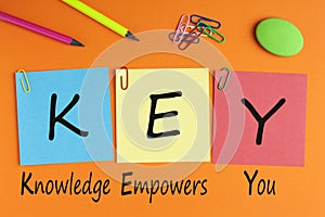 Knowledge Empowers You KEY Concept