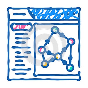 knowledge graph seo icon doodle illustration