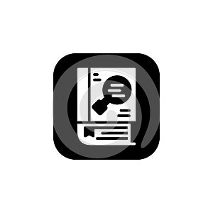 Knowledge icon. Online Learning icon. Perfect for application, web, logo and presentation template. icon design solid rounded