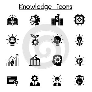 Knowledge & Education icons set vector illustration graphic design