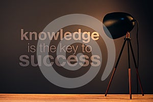 Knowledge is the key to success photo