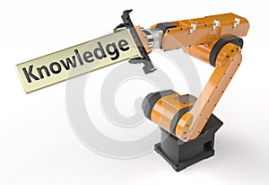 Knowledge metal sign