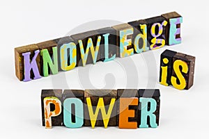 Knowledge power education idea learn read books information