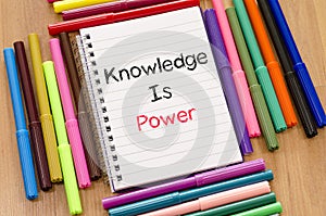 Knowledge is power text concept