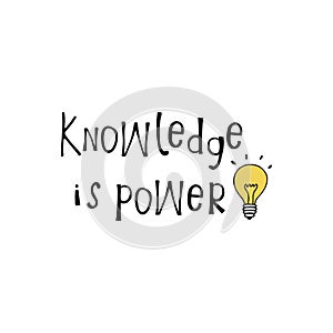 Knowledge is power vector illustration