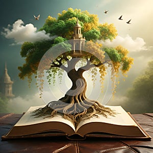 Knowledge Roots: Tree from a Book