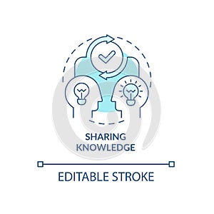 Knowledge transfer concept icon