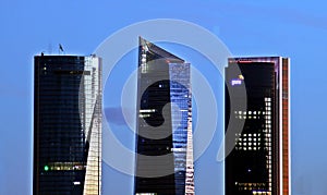 The known as `Four Towers Business Area` of Madrid.