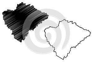 Knox County, Kentucky U.S. county, United States of America, USA, U.S., US map vector illustration, scribble sketch Knox map photo