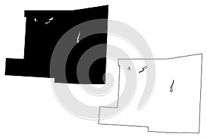 Knox County, Ohio State U.S. county, United States of America, USA, U.S., US map vector illustration, scribble sketch Knox map photo