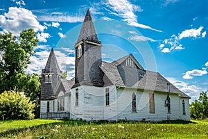 Knox Presbyterian Church, built in 1884, in Quâ€™Appelle, SK