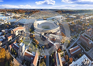 Knoxville, Tennessee Fall Season over UT Campus photo