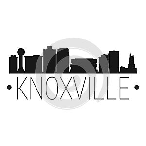 Knoxville Tennessee Skyline. Silhouette City Design Vector Famous Monuments.