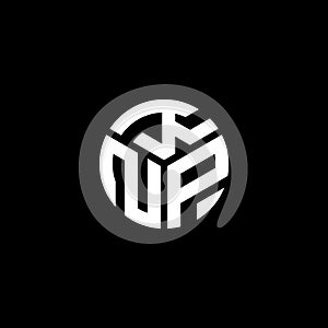 KNP letter logo design on black background. KNP creative initials letter logo concept. KNP letter design
