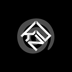 KNU letter logo design on black background. KNU creative initials letter logo concept. KNU letter design
