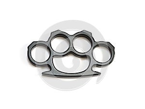Knuckle-duster crime violence isolated photo