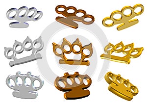 Knuckle dusters 3d set