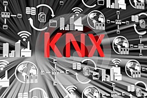 KNX concept blurred background