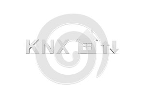 KNX concept white background 3d