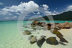 Turquoise sea in Ko Lipe. Satun province. Thailand