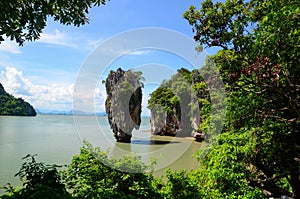 Ko Tapu became a popular tourist attraction  its informal name â€“ James Bond island ,in Phang Nga Bay northeast of Phuket