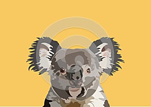 Koala Bear Vector Art Design Portrait