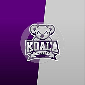 Koala E sports Logo Vector Design Template For Team