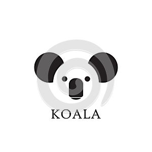 Koala Head - abstract logo icon designs vector illustration template