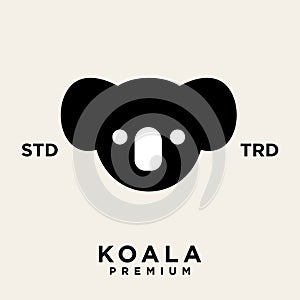 koala logo icon design template vector with modern illustration concept