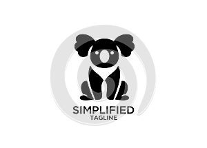 Koala set outline line bear set black gold color outline line set silhouette logo icon designs vector