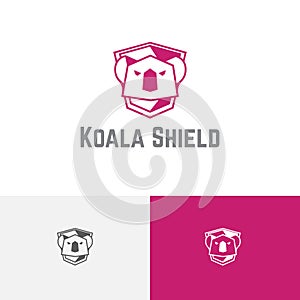 Koala Shield Marsupial Animal Game Business Nature Protection Logo