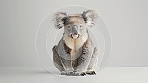 The Cute Sitting Koala.AI generated image
