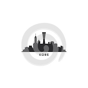 Japan Kobe cityscape skyline vector logo