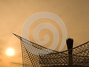 Kobe Port at sunset