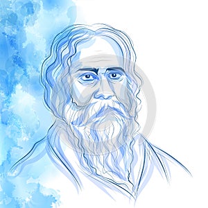 Kobiguru Rabindranath Tagore a well known poet, writer, playwright, composer, philosopher, social reformer and painter