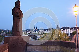 Koblenz ,View of statue of Archbishop and elector Balduin