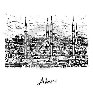 The Kocatepe Mosque, Ankara,Turkey.