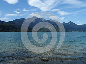 Kochelsee summer view on the lake