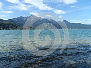 Kochelsee summer view on the lake