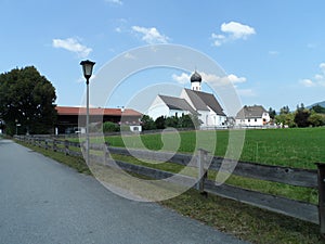 Kochelsee summer view on streets