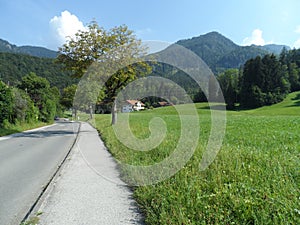 Kochelsee summer view on streets