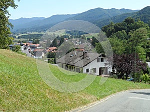 Kochelsee summer view on streets