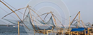 Kochi, India. Chinese fishing nets