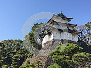 Kochi, Japan - March 26, 2015 : General view of Kochi Castle in