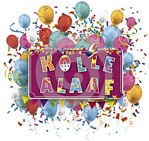 Koelle Alaaf Colored Balloons Confetti Jester Cap