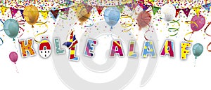Koelle Alaaf Confetti Balloons Ribbons Festoon Long Header