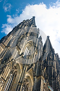 Koelner Dom Cologne Cathedral over blue sky